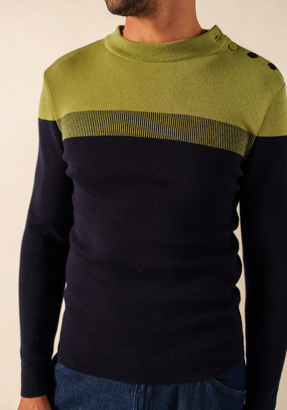 Bretagne sailor jumper (MARINE/OIL)