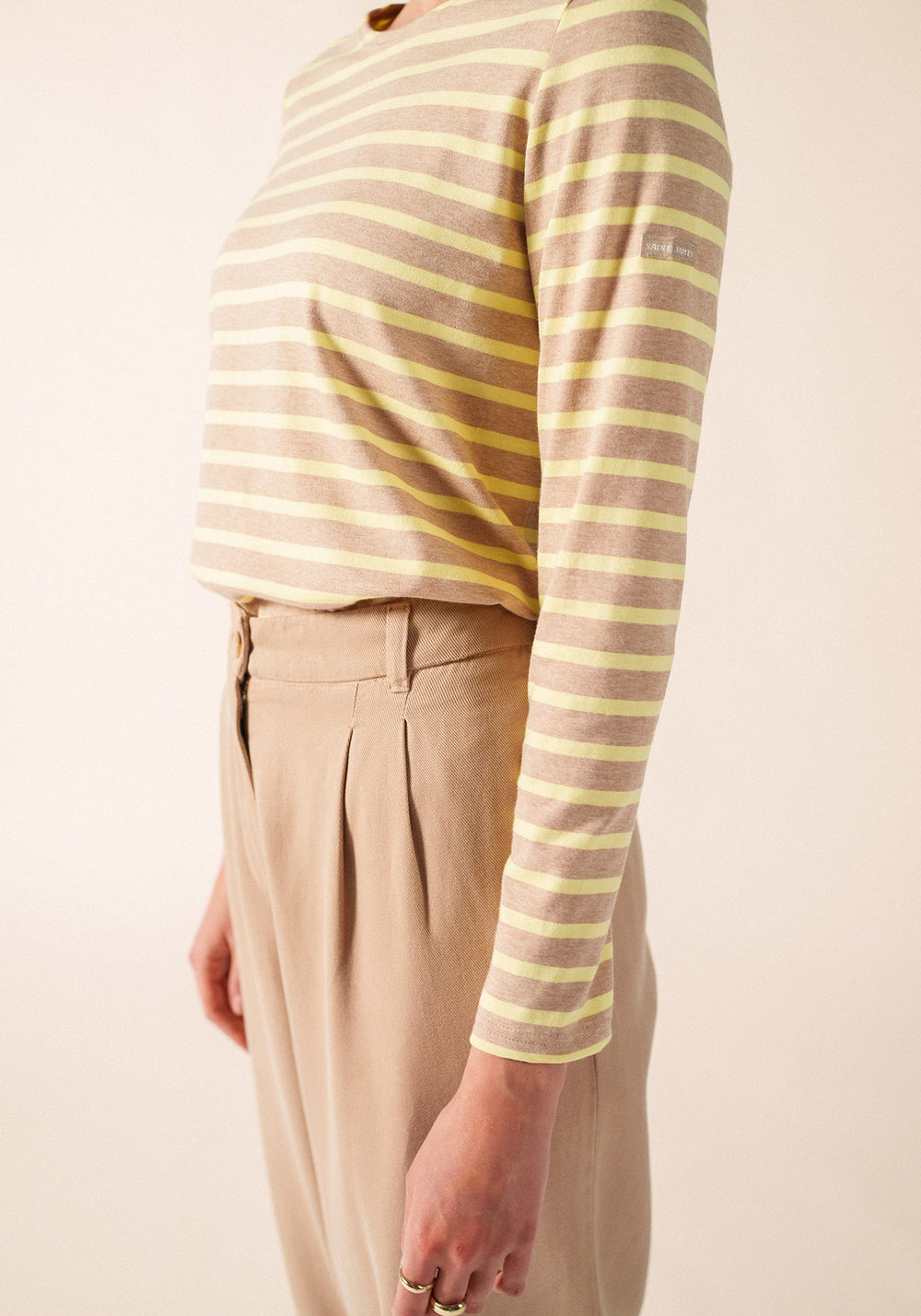 Camisa bretona Minquidame (BEIGE CHINE/AUBE)