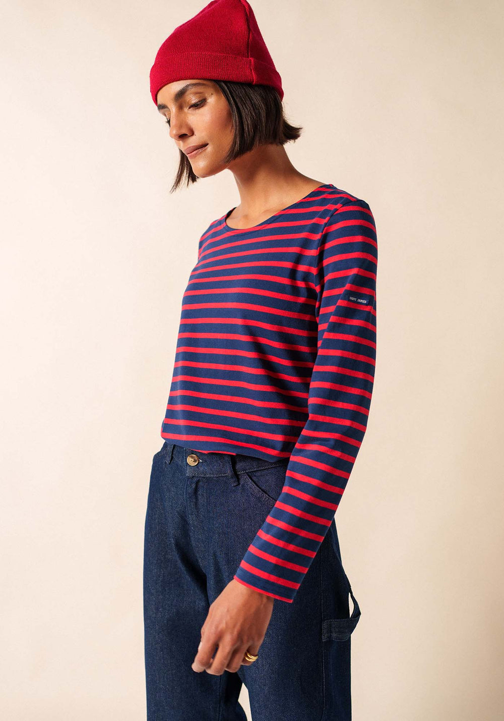 Minquidame Breton shirt (MARINE/TULIPE)