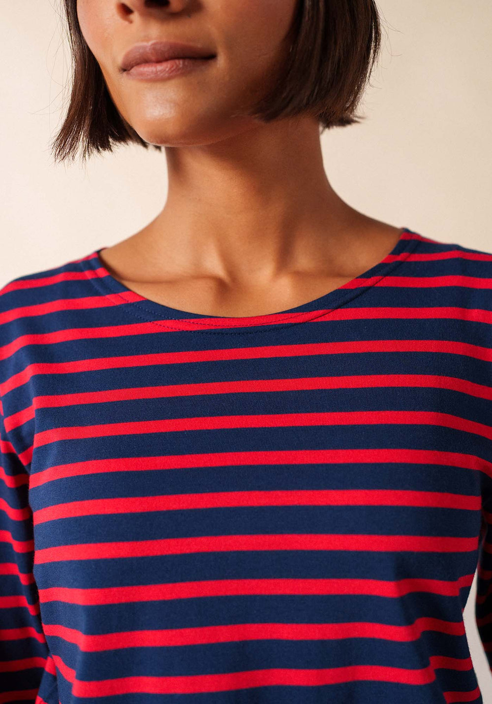 Minquidame Breton shirt (MARINE/TULIPE)