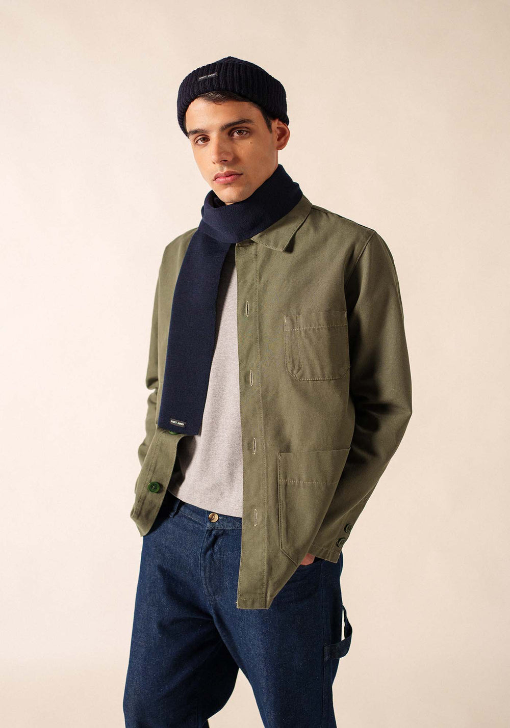 Plain scarf (MARINE)