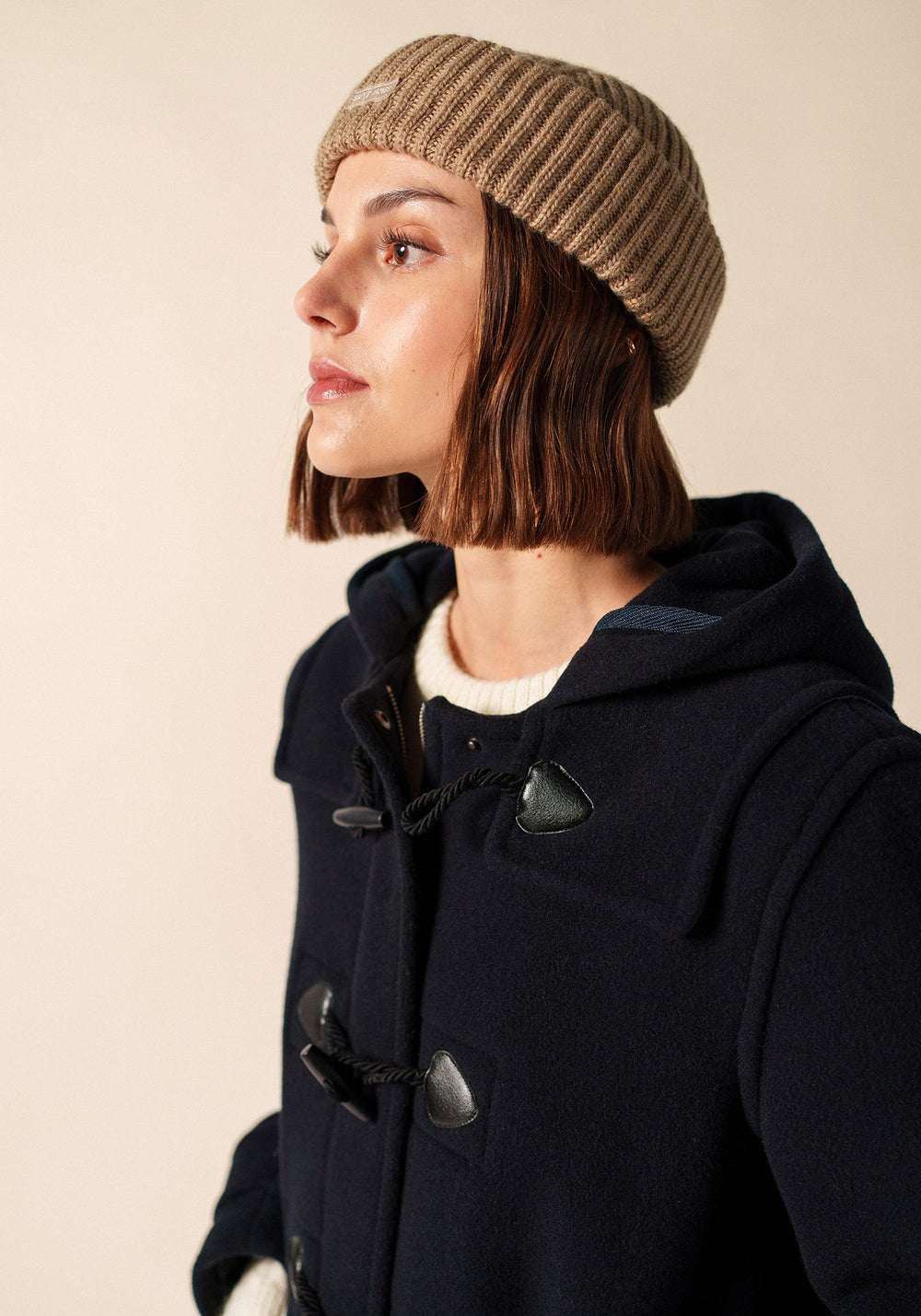 Miki Maille beanie (BEIGE FONCE)