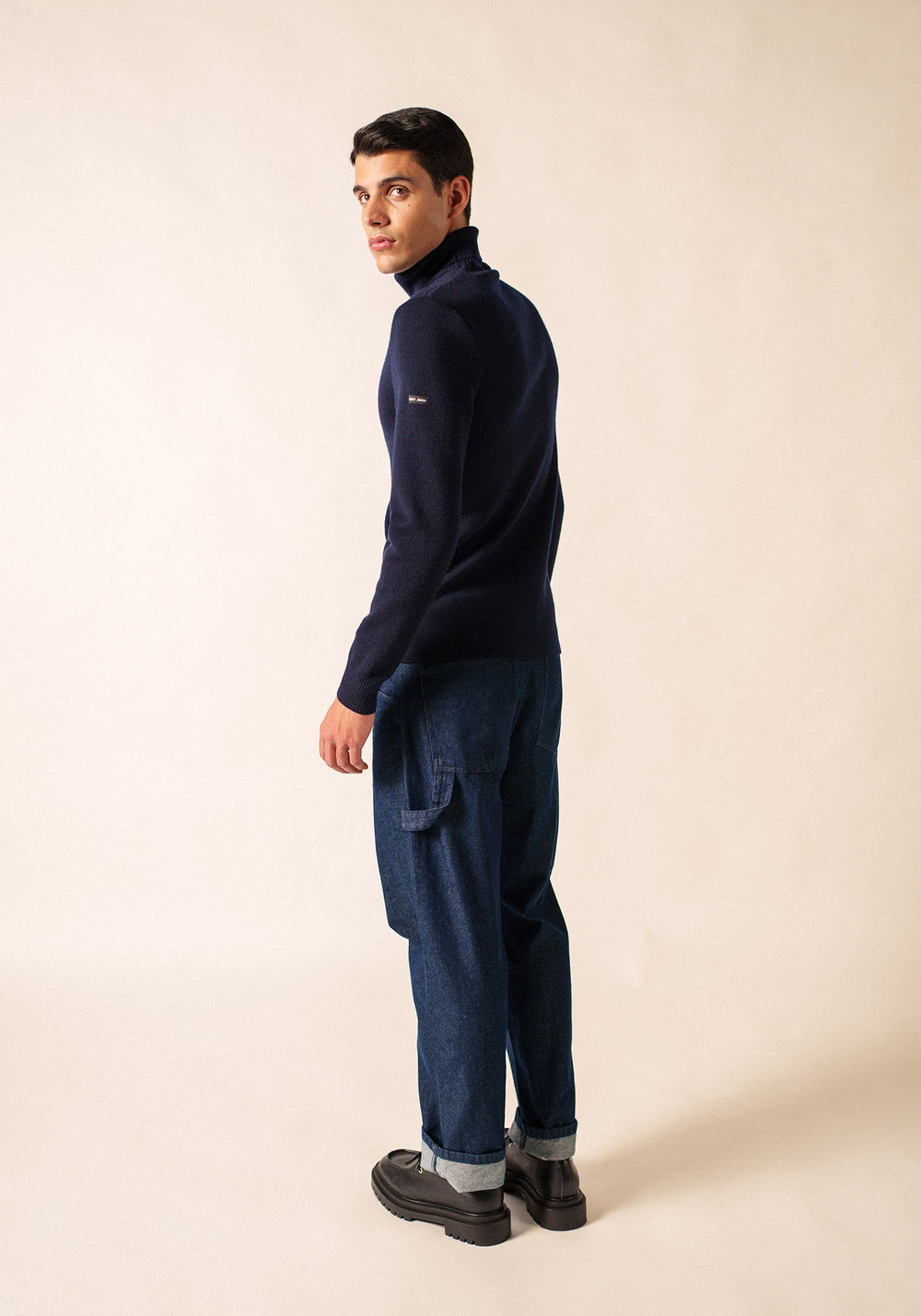 Bretagne roulé jumper (MARINE)