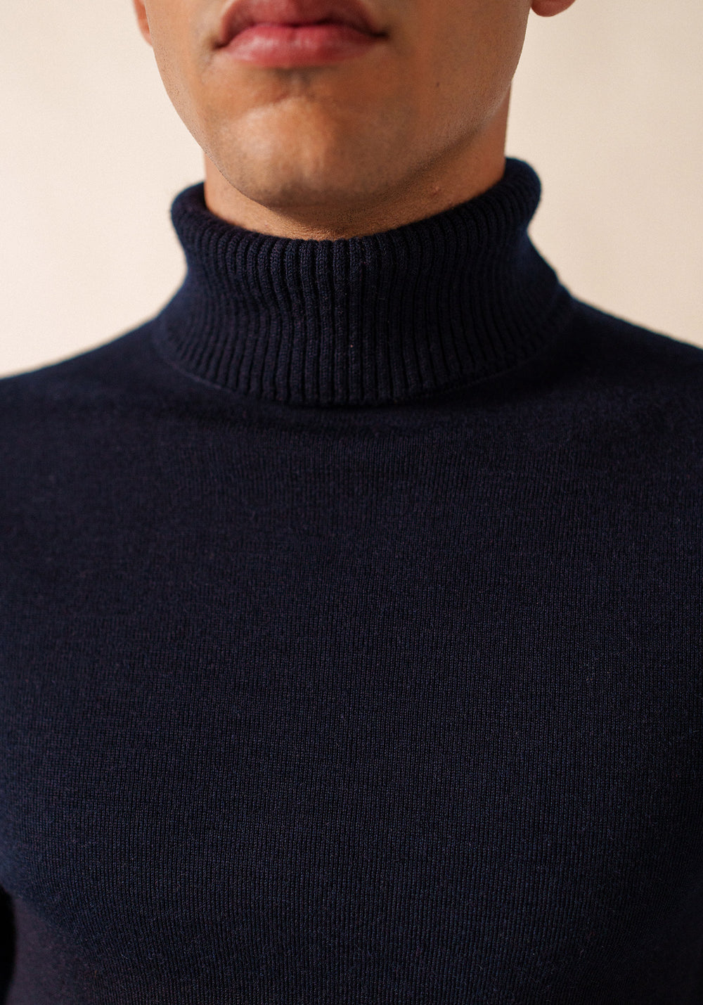 Bretagne roulé jumper (MARINE)