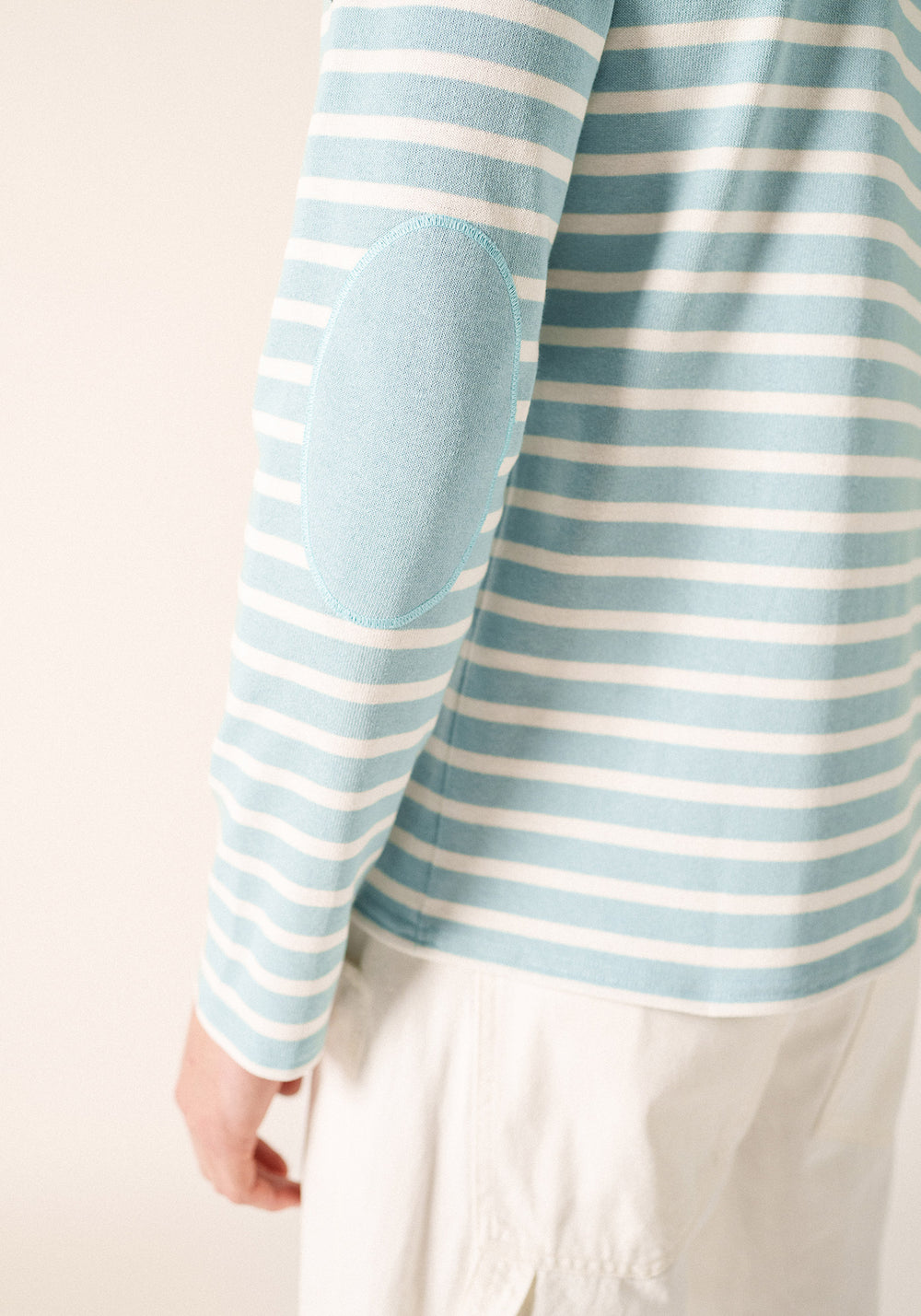 Camisa bretona con parches Méridien (NUANCE/NEIGE/NUANCE)