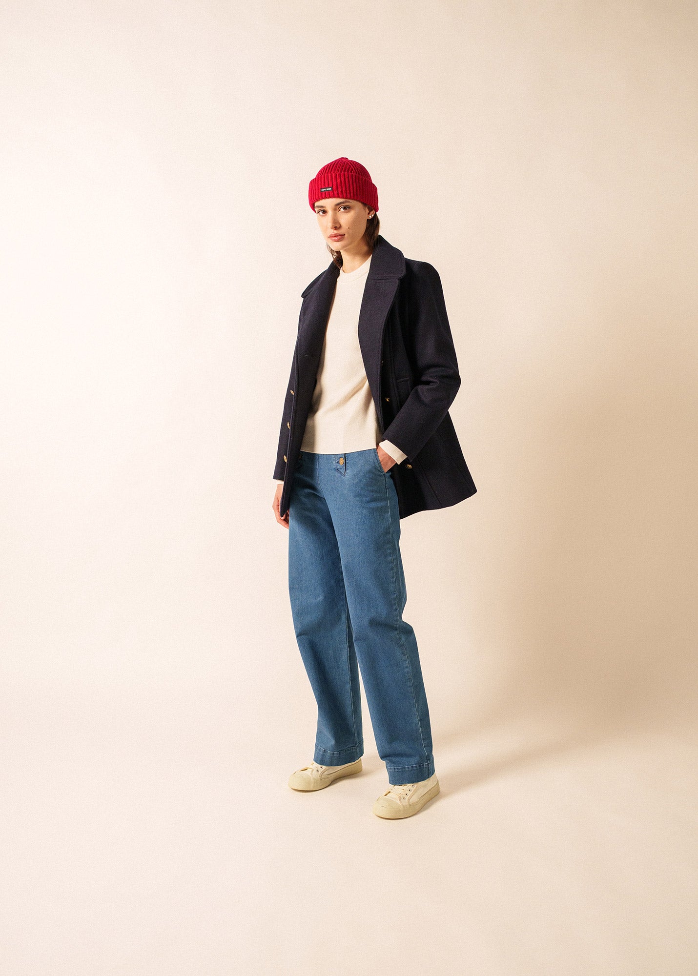 Voilure authentic peacoat in wool | SAINT JAMES Official website
