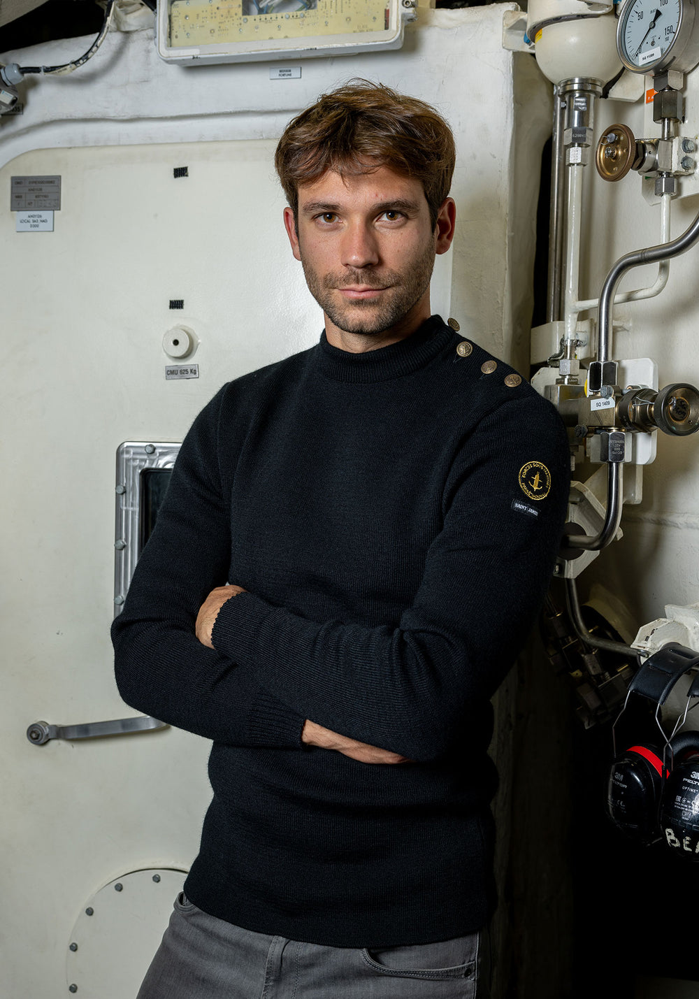 Compas sailor jumper x Marine nationale (NOIR)