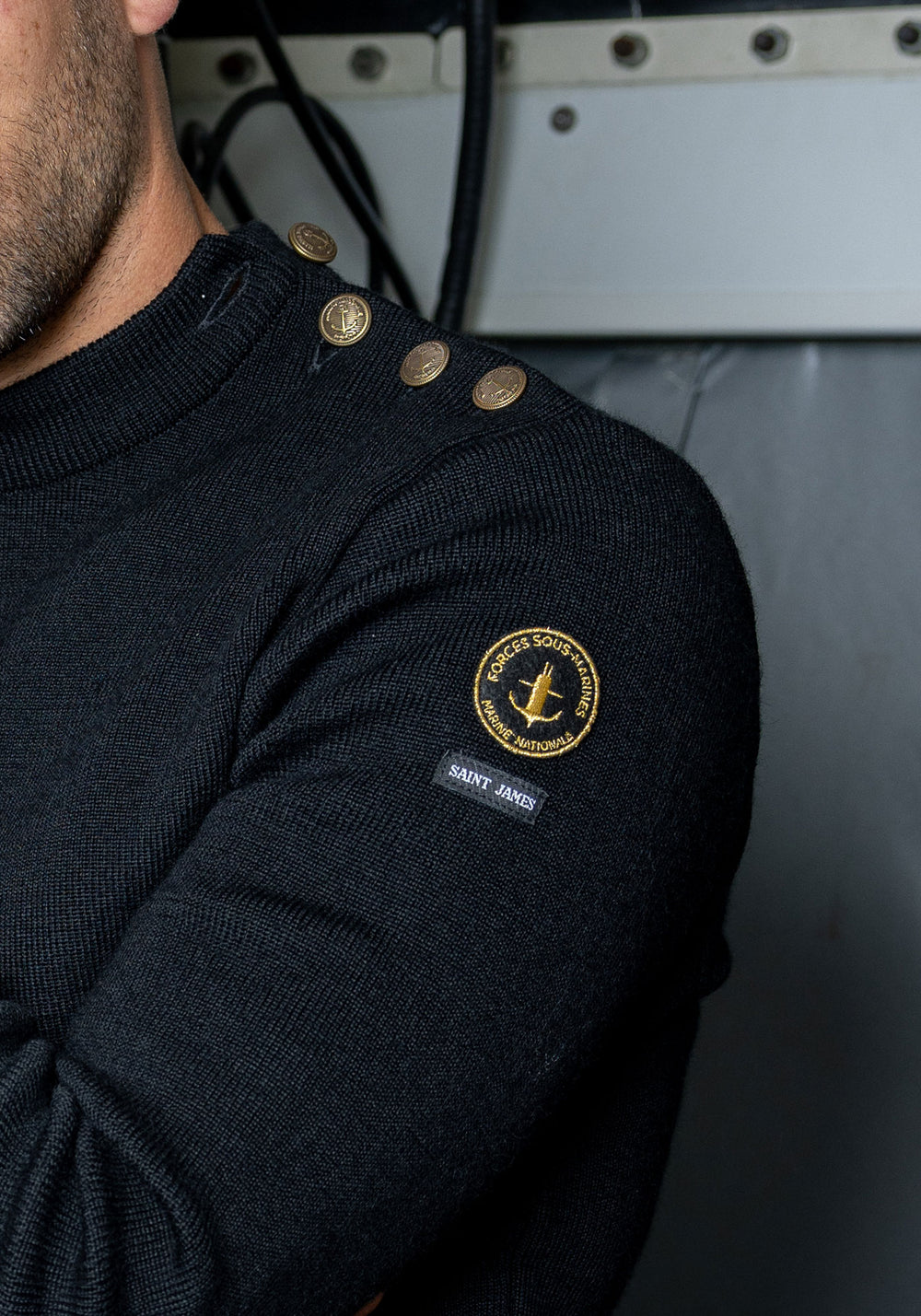 Compas sailor jumper x Marine nationale (NOIR)