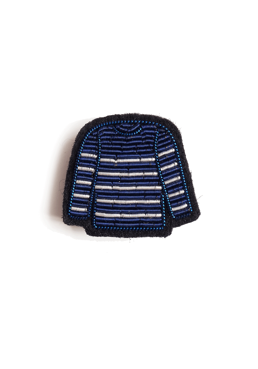 Breton shirt brooch x Macon & Lesquoy (BLEU/BLANC)
