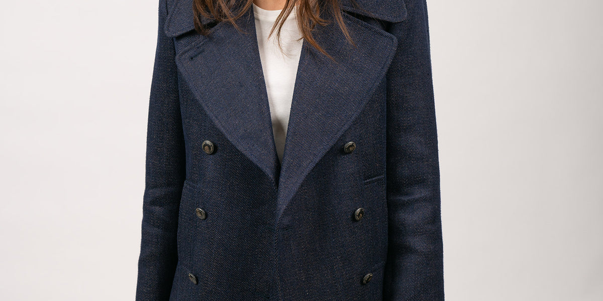 Merino wool peacoat clearance