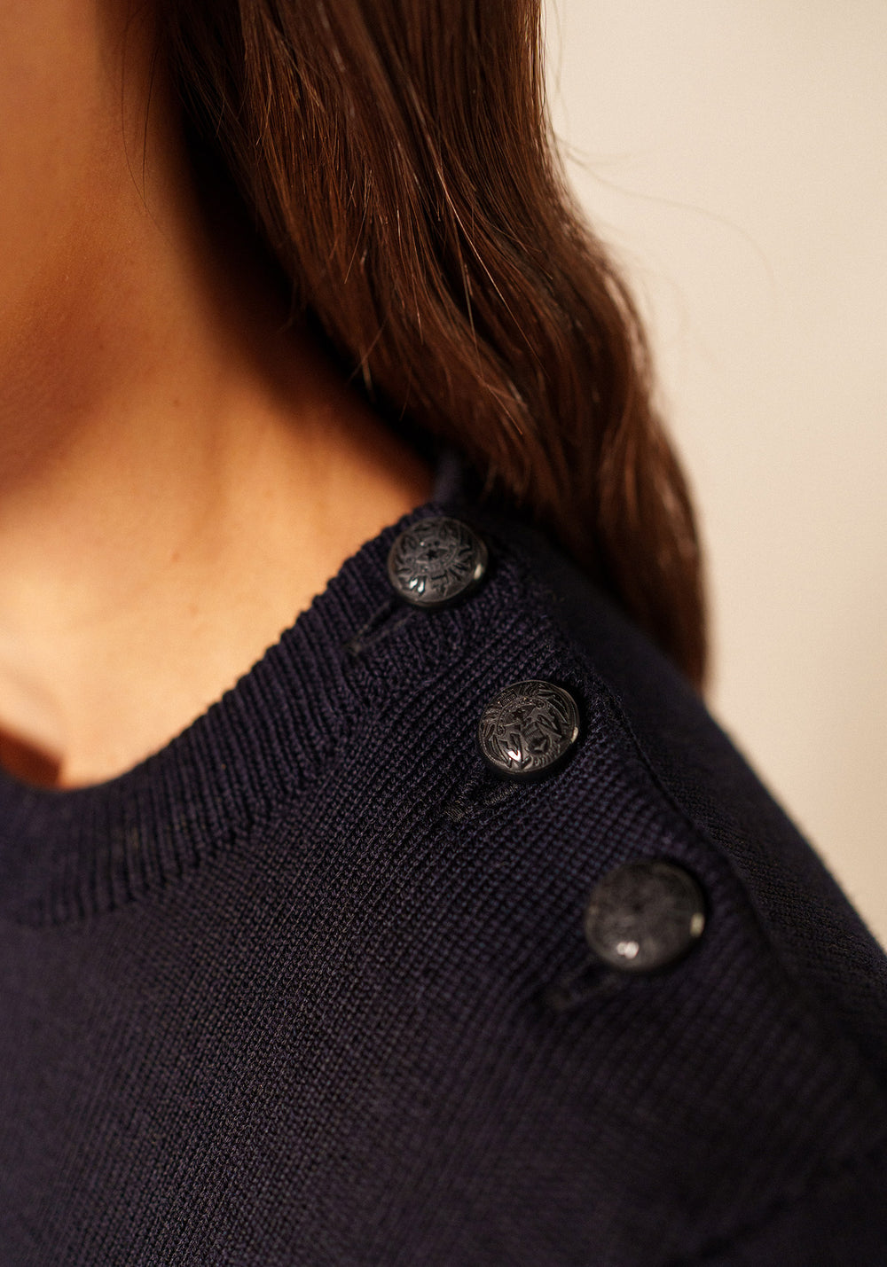 Rochefort sailor jumper (NAVY/ECUME)