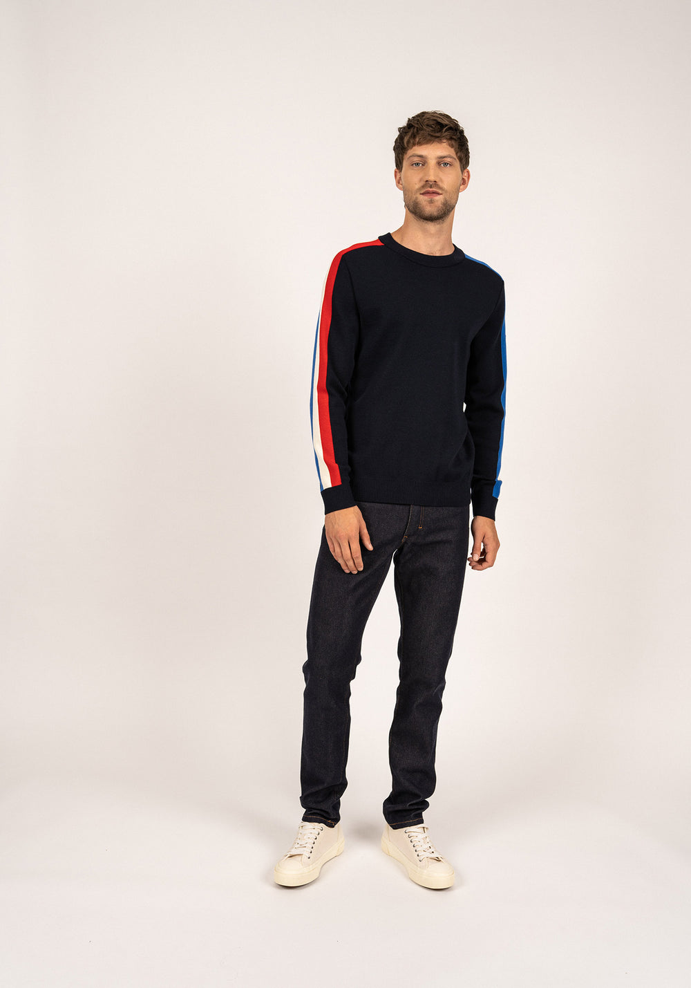 Raglan jumper x l'Elysée (NAVY/GITANE/ECUME/TULIPE)