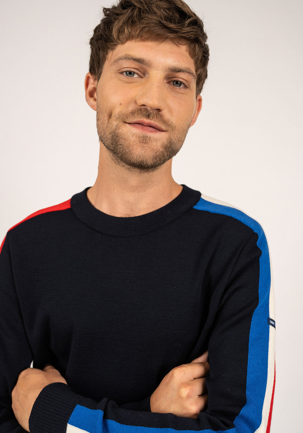 Raglan jumper x l'Elysée (NAVY/GITANE/ECUME/TULIPE)