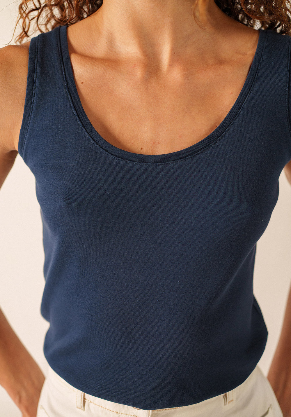 Bastia sleeveless top (MARINE)