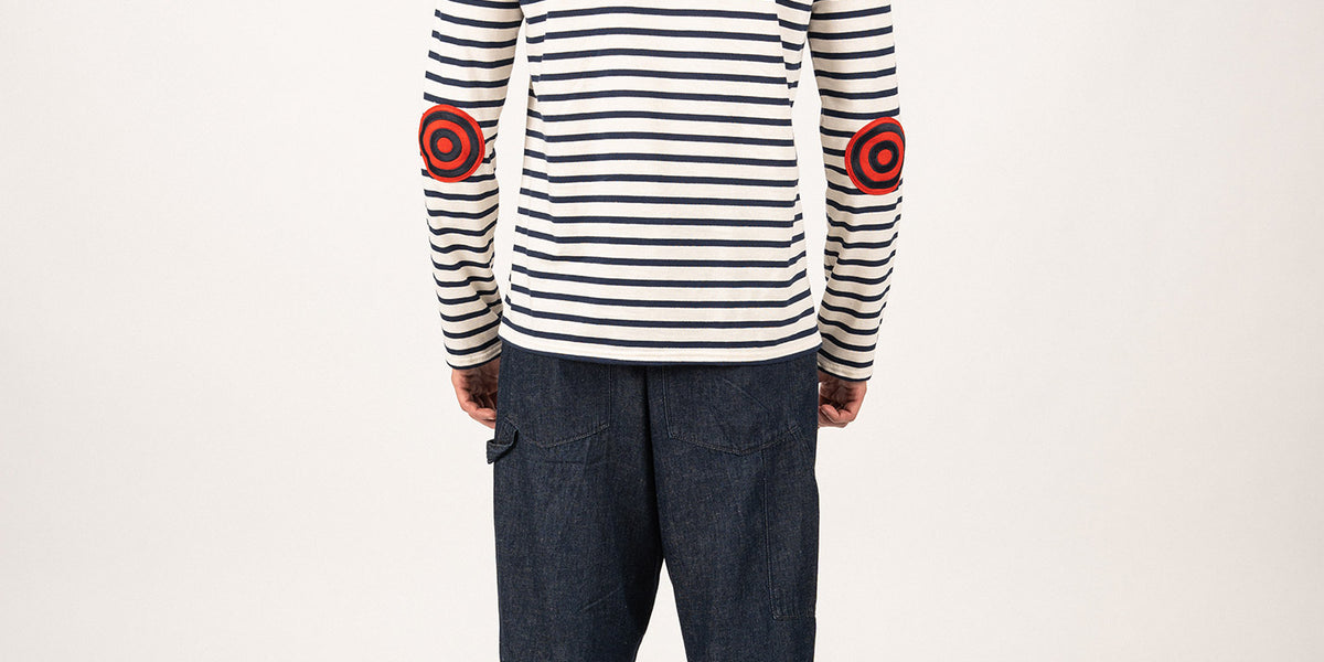 Iconic sailor striped shirt with elbow patches SAINT JAMES x 