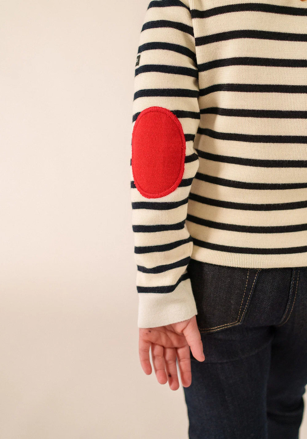 Brégançon Pop kid jumper (ECUME/NAVY/TULIPE)