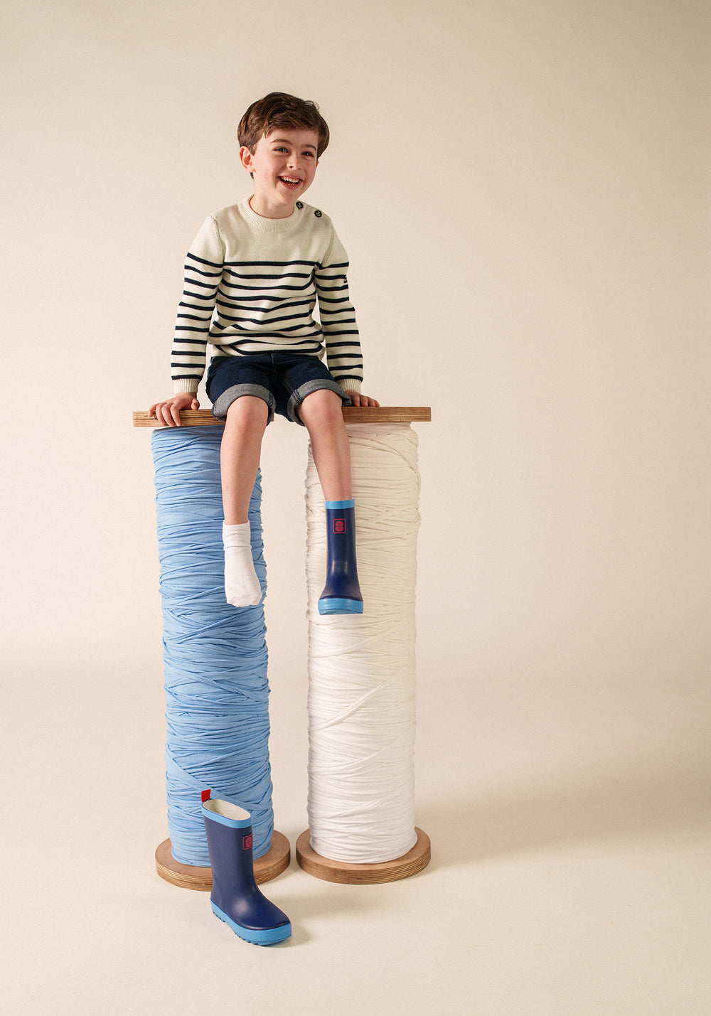 Moussaillon strpied jumper (ECUME/NAVY)