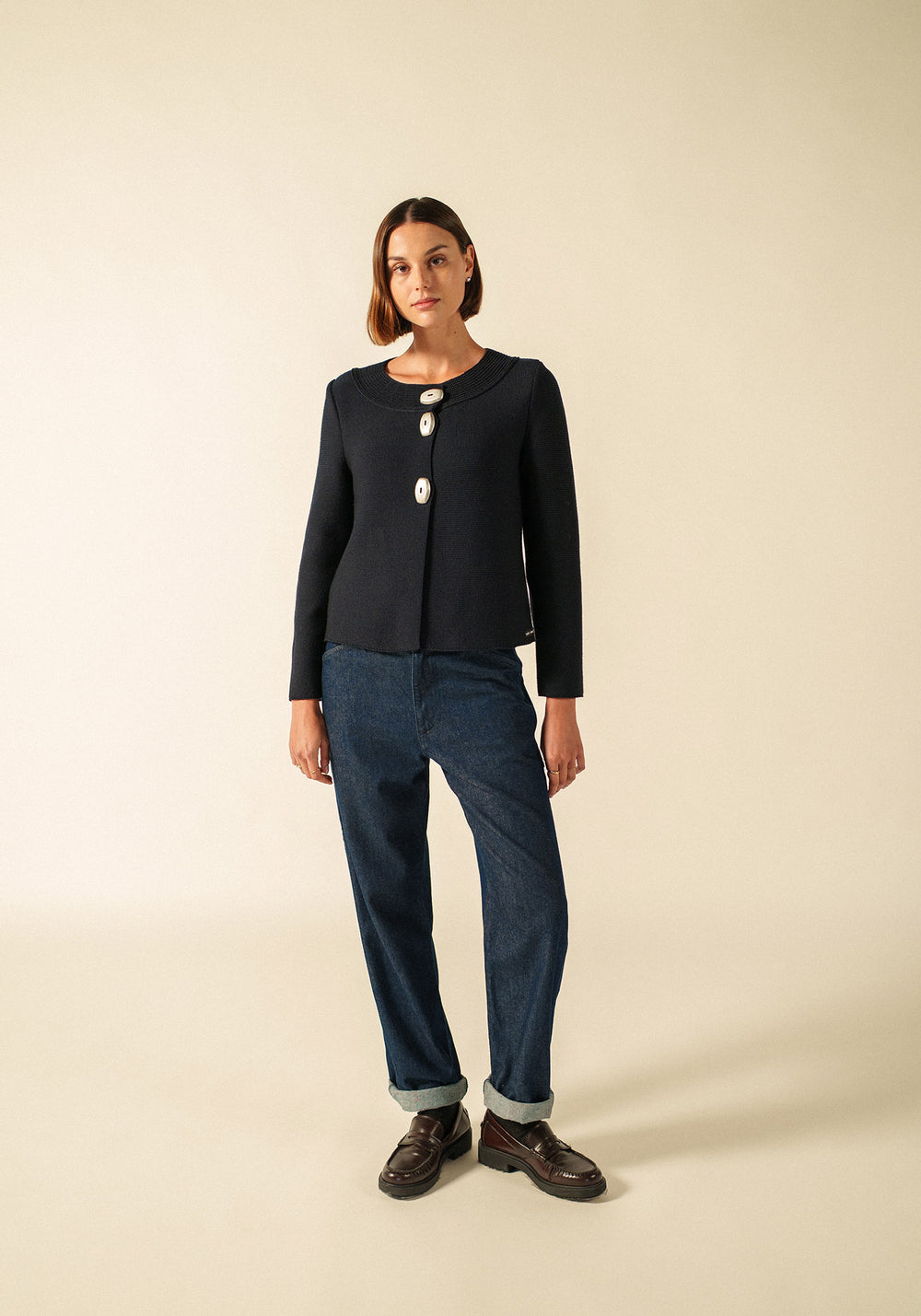 Adrets Réédit cardigan (NAVY)