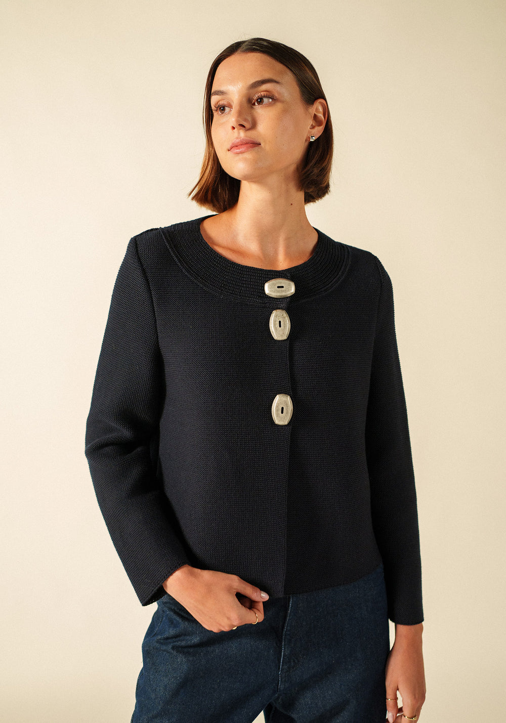 Adrets Réédit cardigan (NAVY)