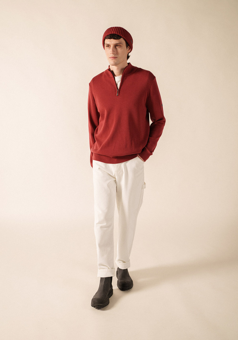 Jersey Crossley (TERRACOTA/AZUL MARINO)