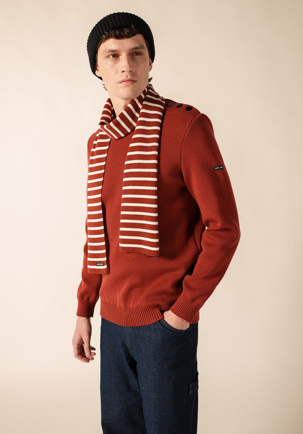 Duguay scarf (TERRACOTTA CHINE/ECUME)
