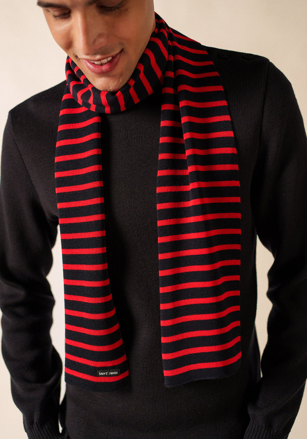 Duguay scarf (NAVY/TULIPE)