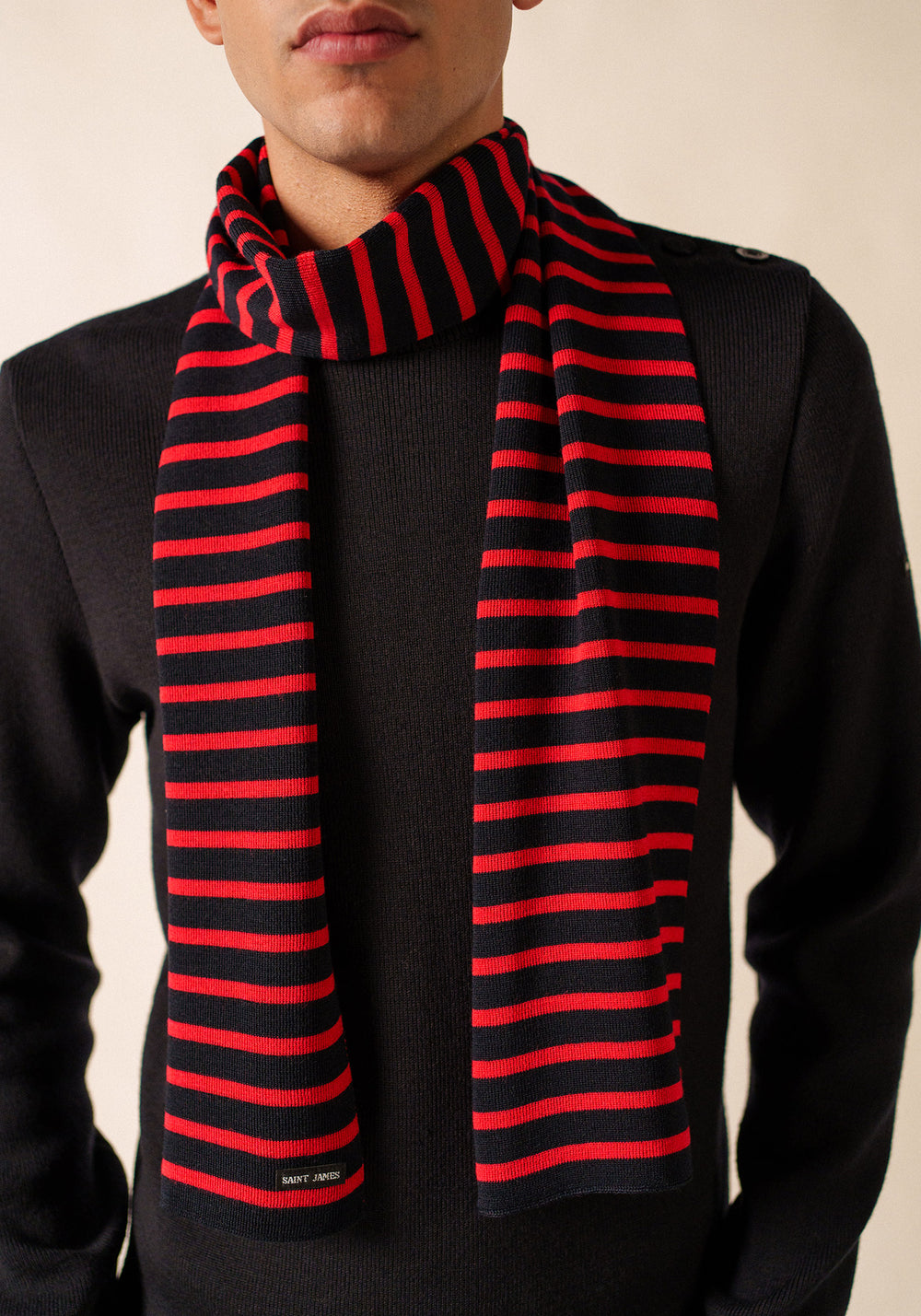 Duguay scarf (NAVY/TULIPE)