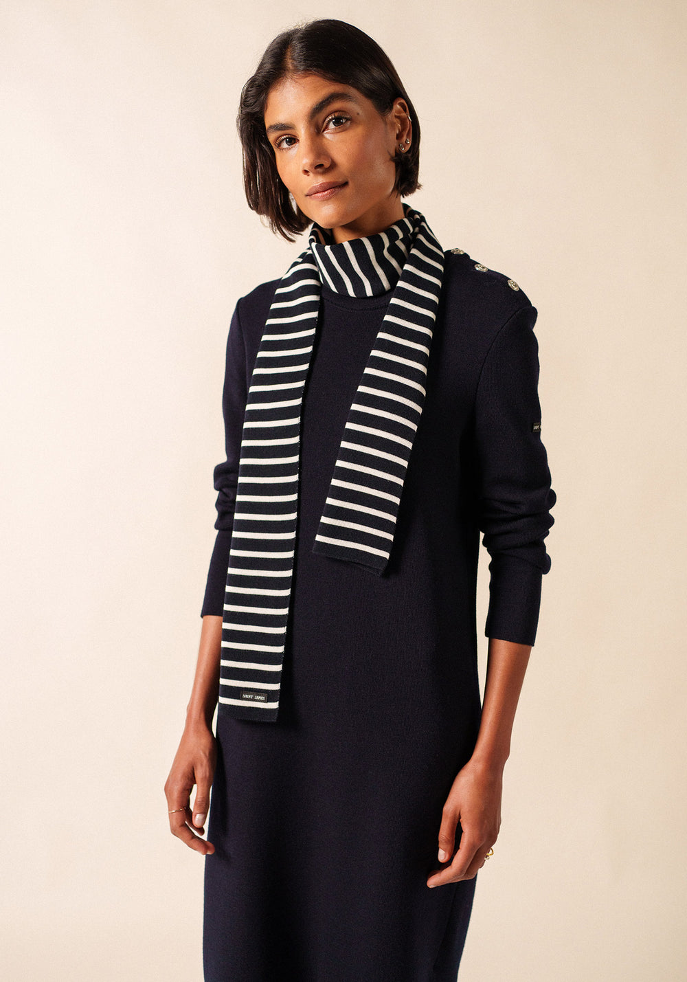 Duguay scarf (NAVY/ECUME)