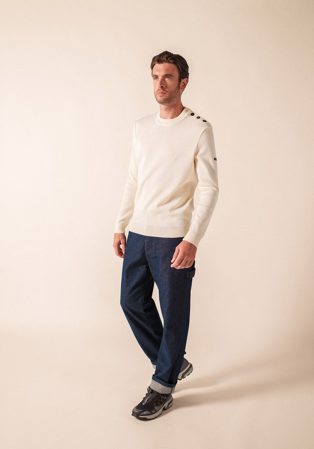 Mondiovision jumper x La tour Eiffel (BLANC/NAVY)
