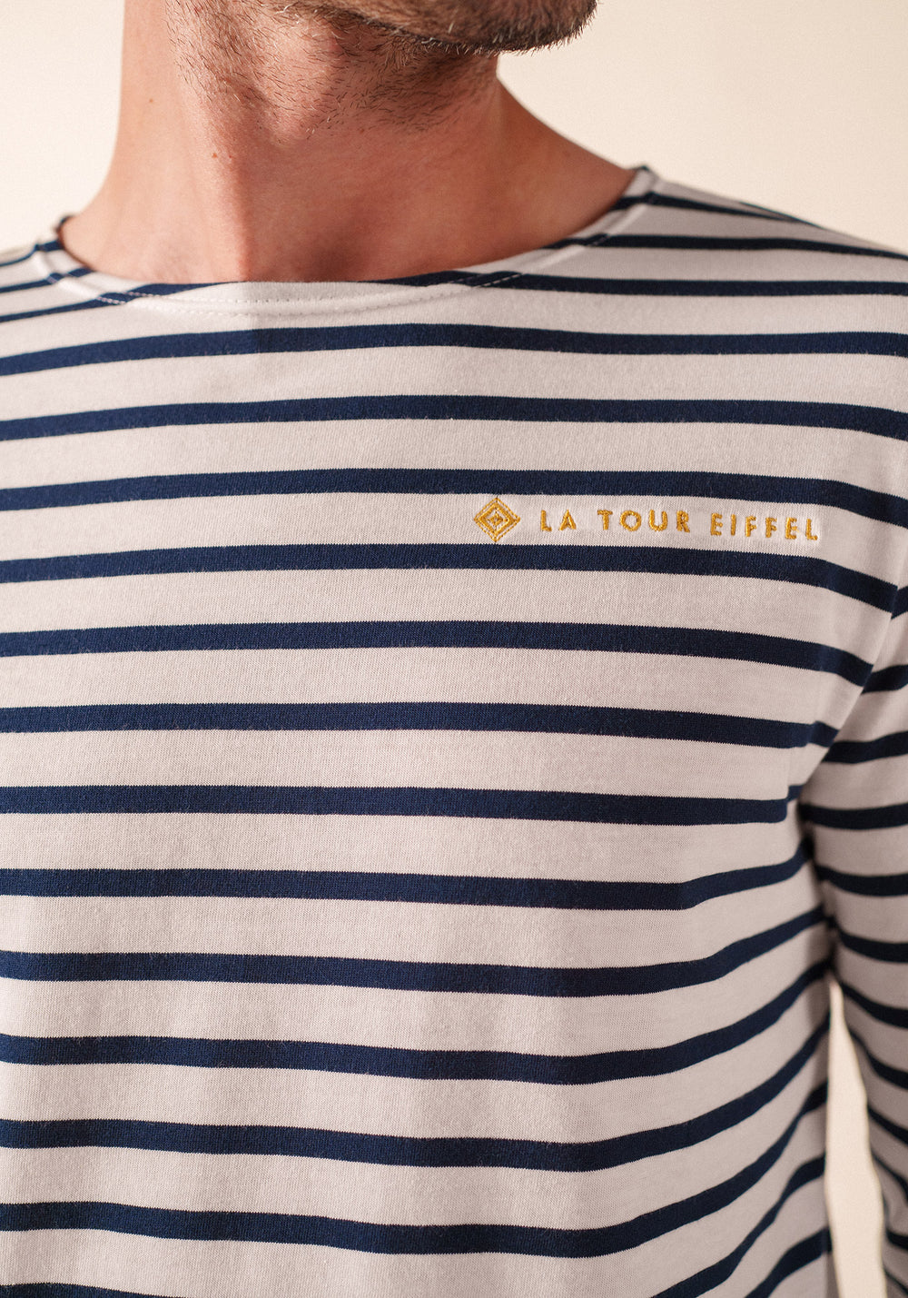 Minquiers Breton shirt x La Tour Eiffel (NEIGE/MARINE)