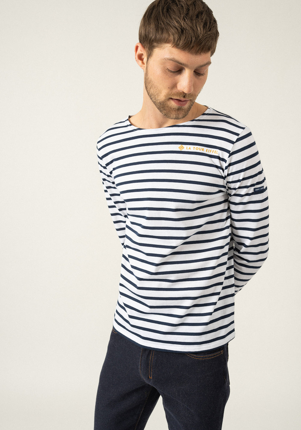 Minquiers Breton shirt x La Tour Eiffel (NEIGE/MARINE)