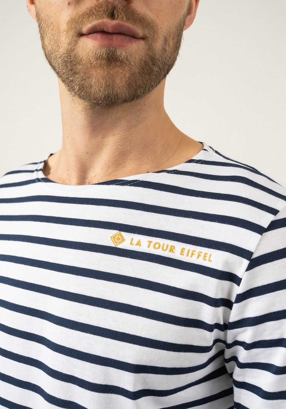 Minquiers Breton shirt x La Tour Eiffel (NEIGE/MARINE)