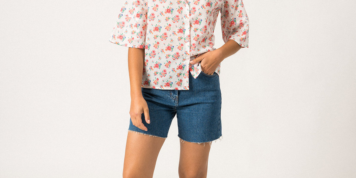 Flowy floral shirt