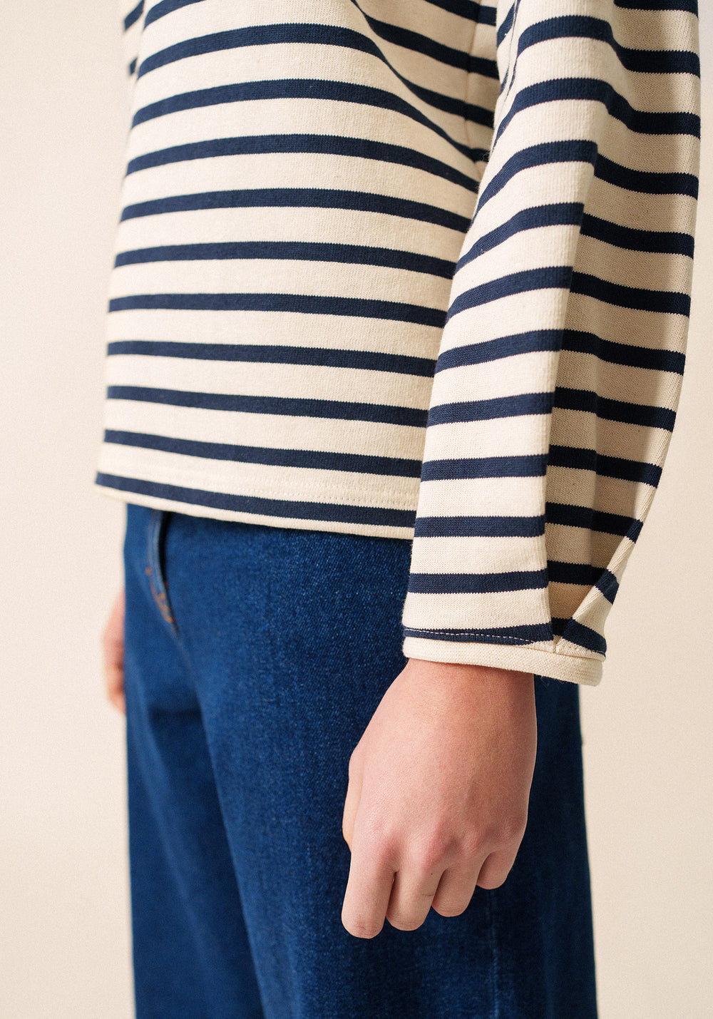 Yvoire Breton shirt (ECRU/MARINE)