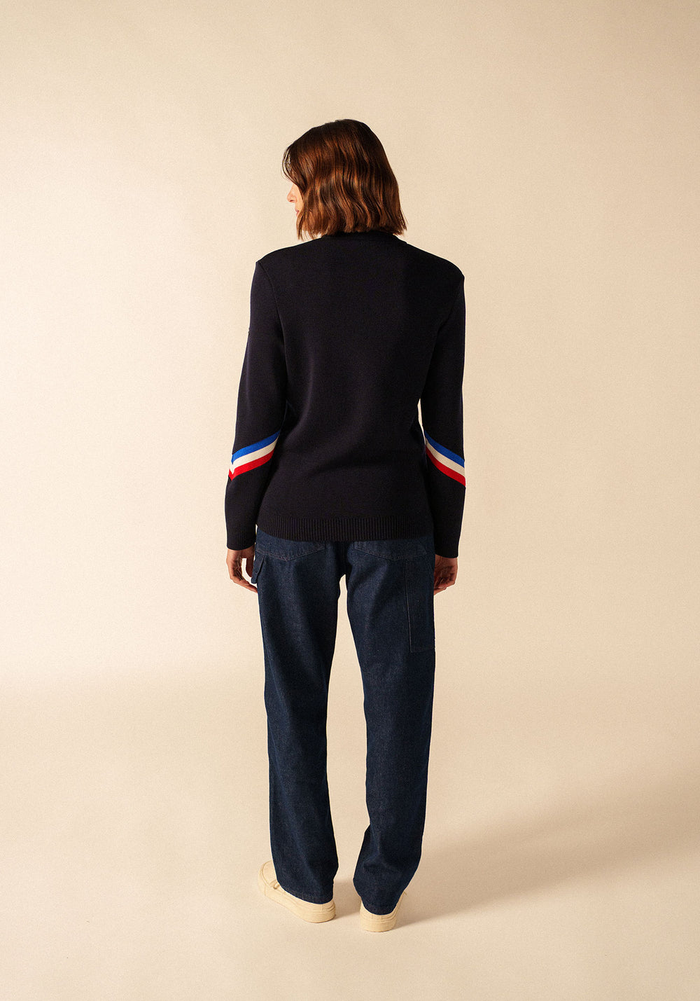 Mondiovision jumper x l'Elysée (NAVY/MULTICO)