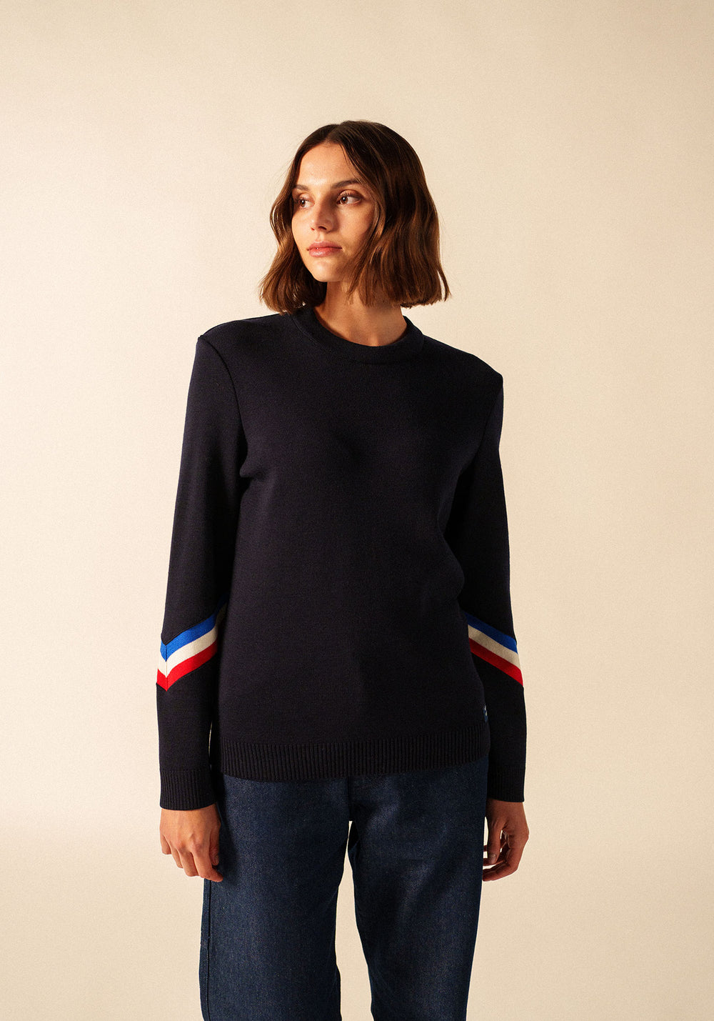 Mondiovision jumper x l'Elysée (NAVY/MULTICO)