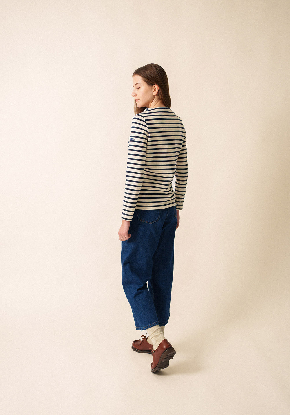 Mérid'amour Breton shirt (ECRU/MARINE/TULIPE)