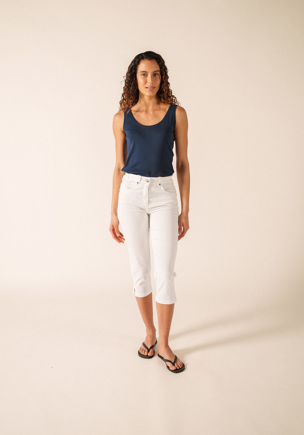Pantalones Capri Elodie (BLANCO)