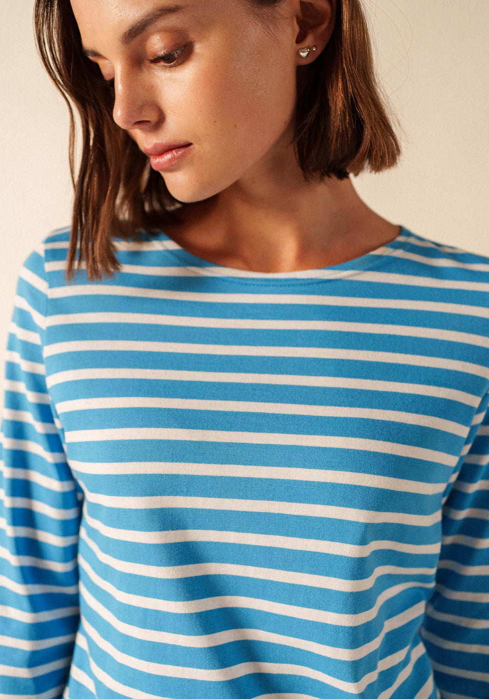 Camisa bretona Galathée (FLOT/NEIGE)
