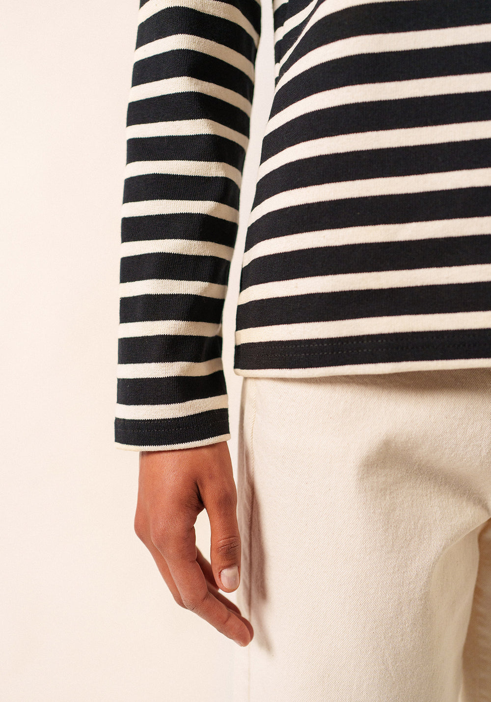 Méridame Breton shirt (NOIR/ECRU)