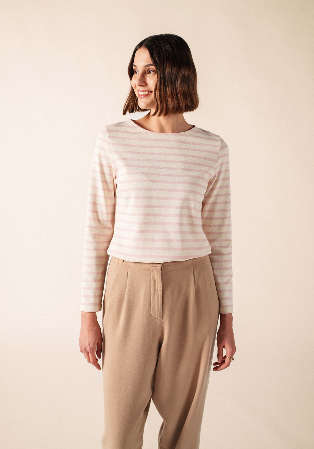 Camisa bretona Méridame (ECRU/AUSTRAL)