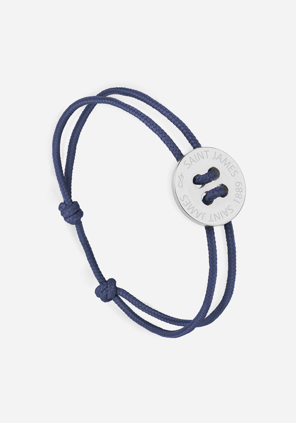 Button bracelt x Le Vent à la Française (ARGENT/MARINE)