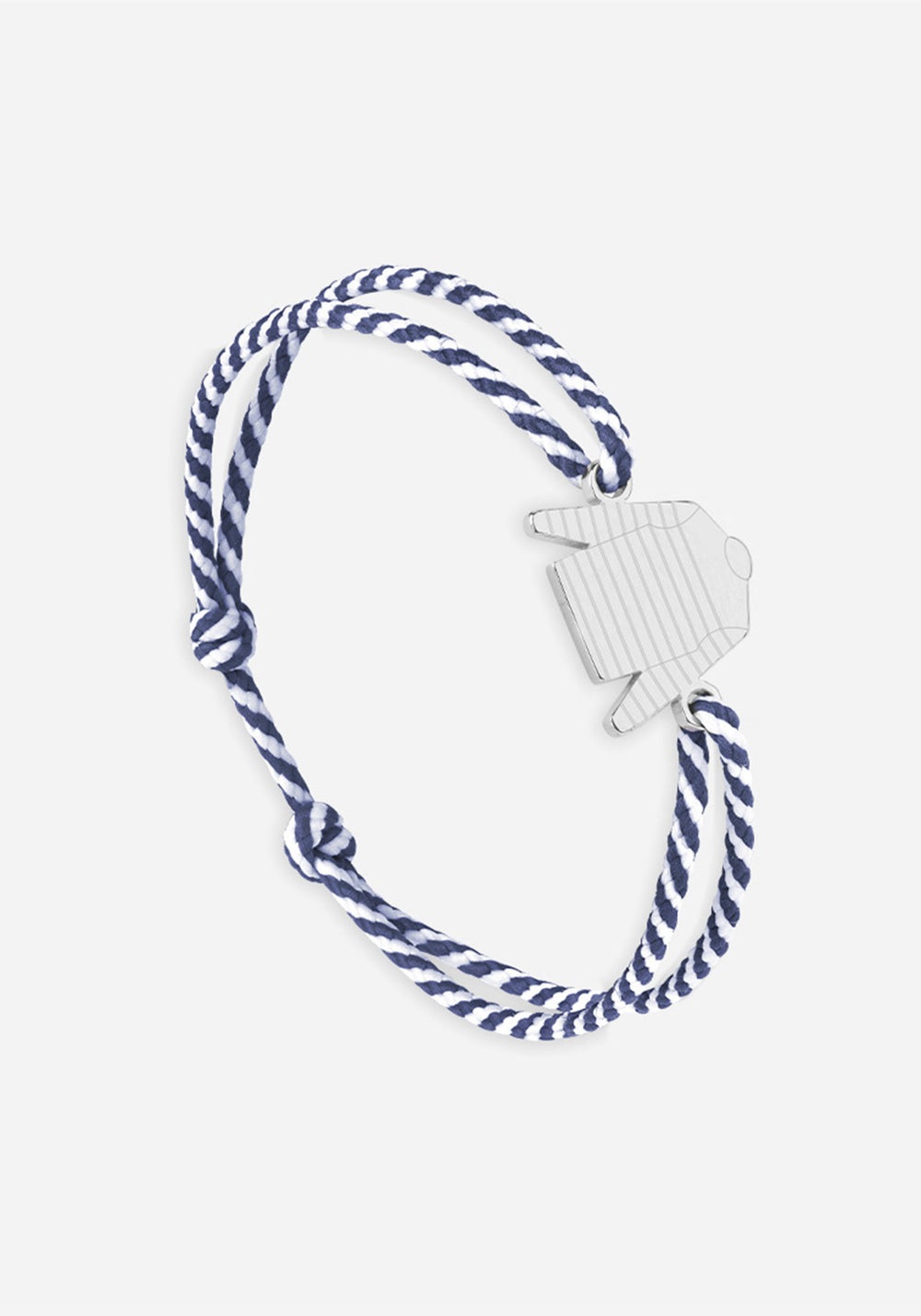 Breton shirt bracelet x Le Vent à la Française (ARGENT/RAYE BLANC/MARINE)