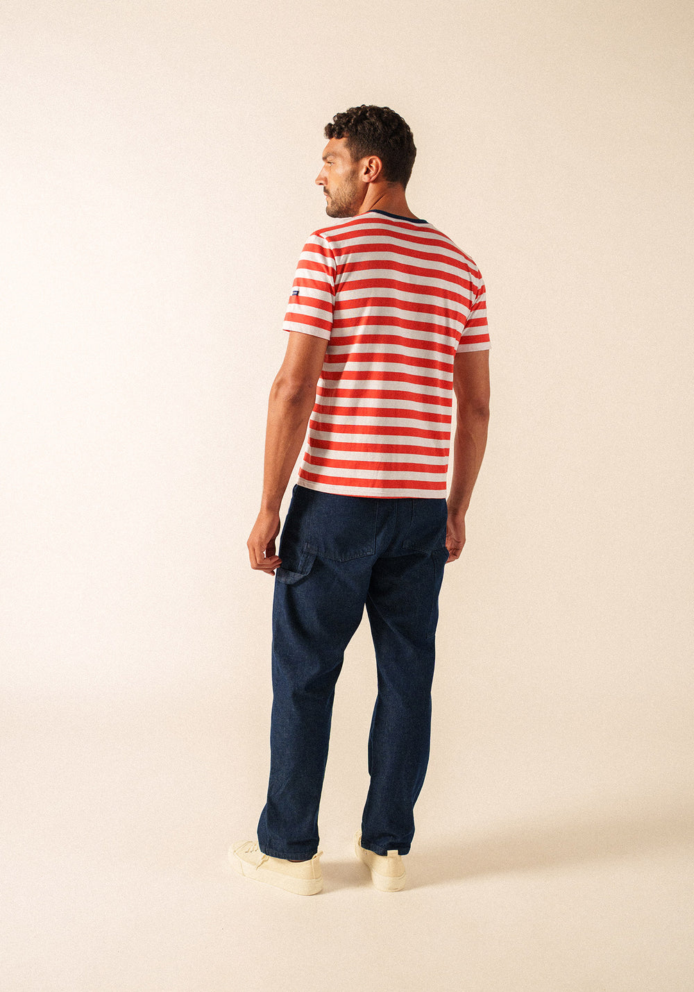 Camisa marinera a rayas Audierne (PIGMENT/NEIGE/MARINE)