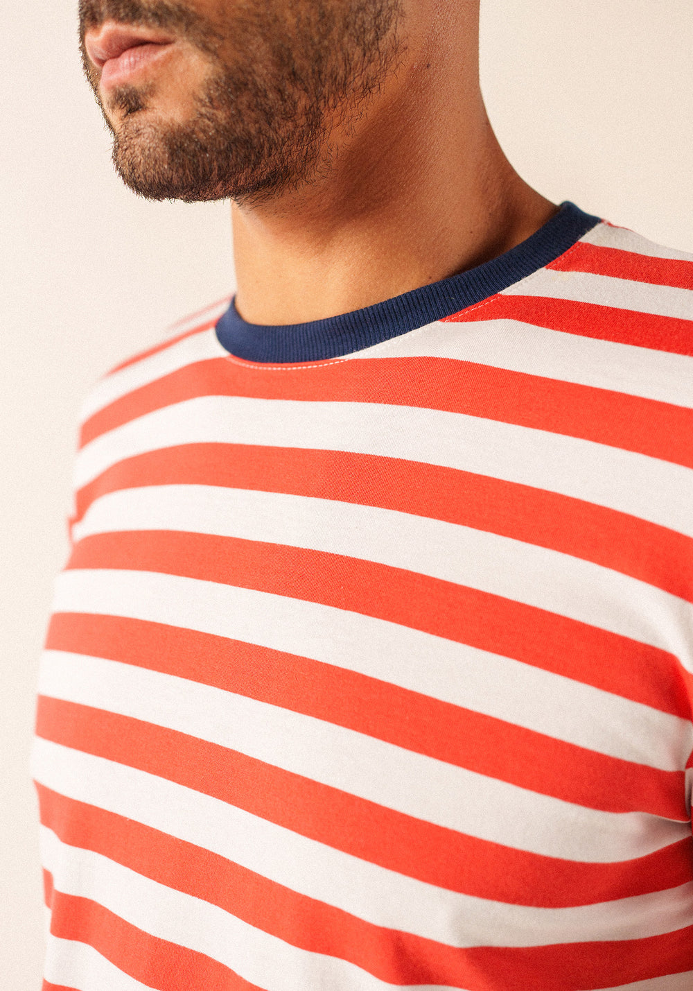 Camisa marinera a rayas Audierne (PIGMENT/NEIGE/MARINE)