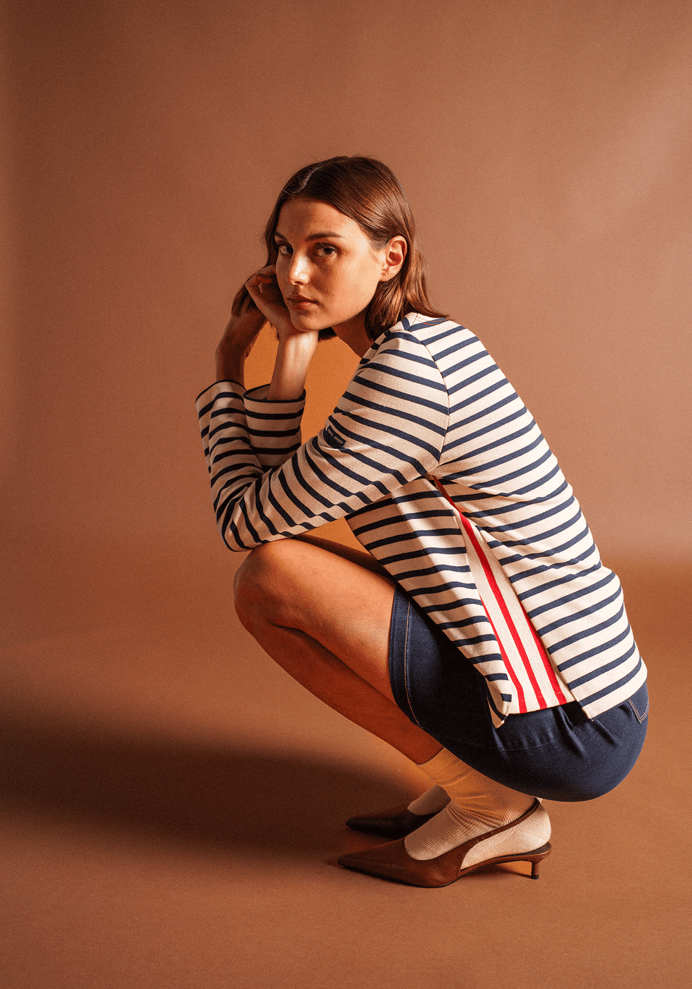 Camisa a rayas Saline Sailor (ECRU/MARINO/TULIPE)