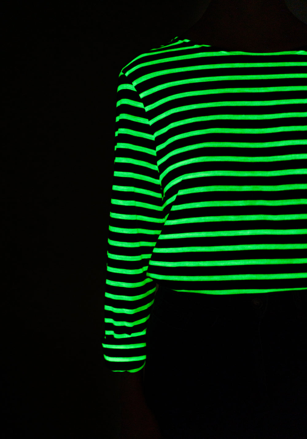 Glow-In-The-Dark Minquiers Striped Sailor Shirt - en algodón (NAVY/PHOSPHORESCENT)