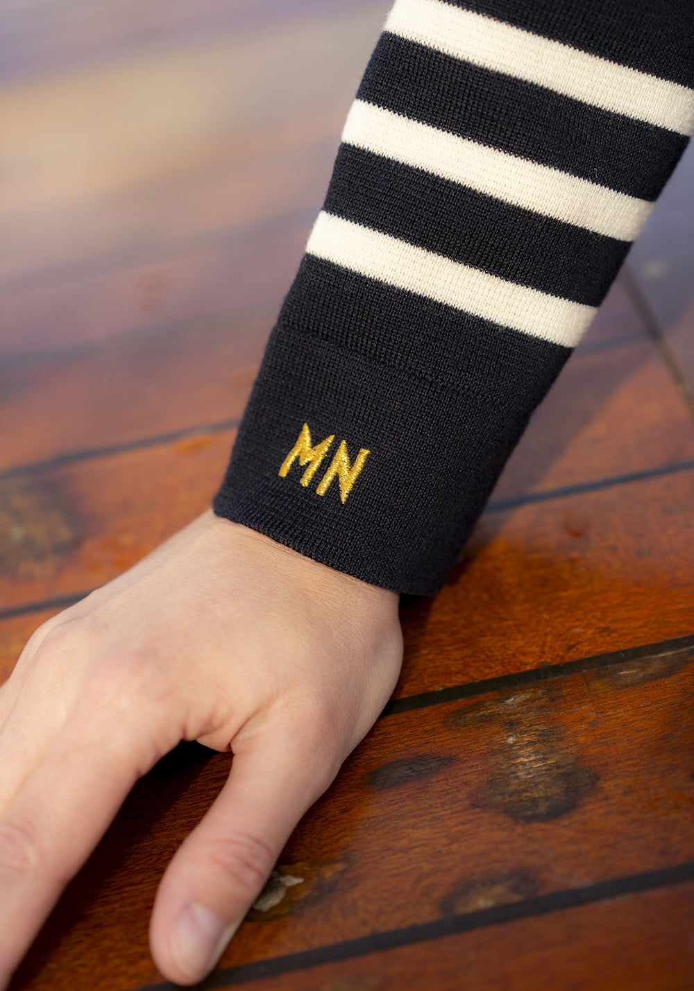 Chaqueta Richelieu a rayas x Marine nationale (AZUL MARINO/ECUME)