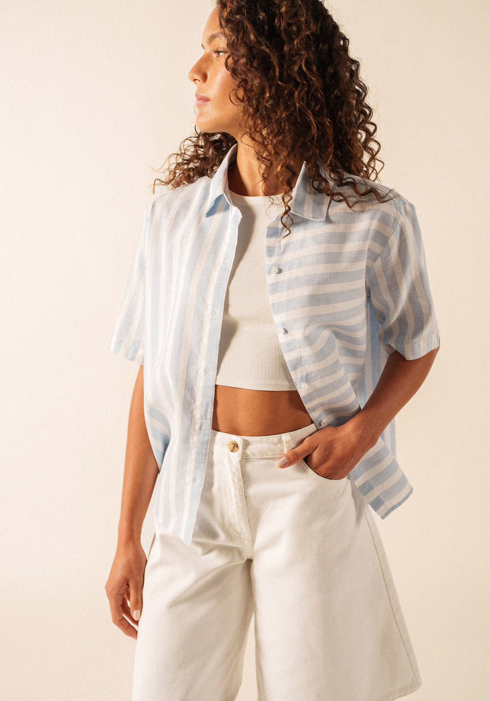 Camisa Alma (BLANCO/AZUL)