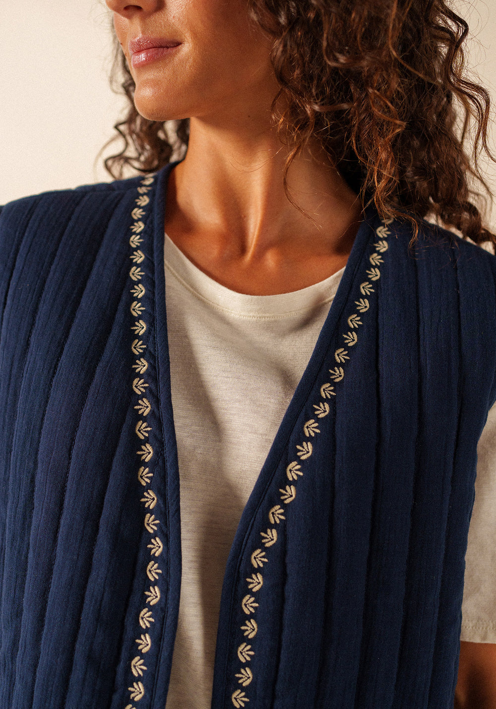 Ste Lily Jacket (MARINE/TOILE)